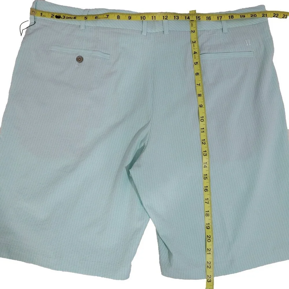 Walter Hagen Shorts Men‎ Size 42 Seersucker Golf Gripper Stretch Waistband Green